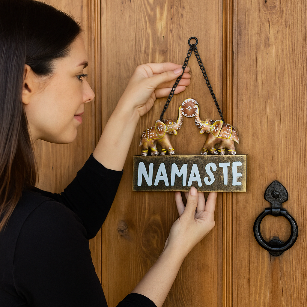 Namaste Wall Hanging – Handmade Metal Wall Hanging