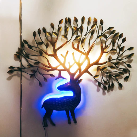 Metal Deer Tree with Led light