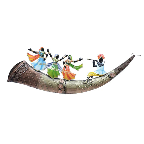 Vibrant Metal Baarat Shenahi Wall Hanging