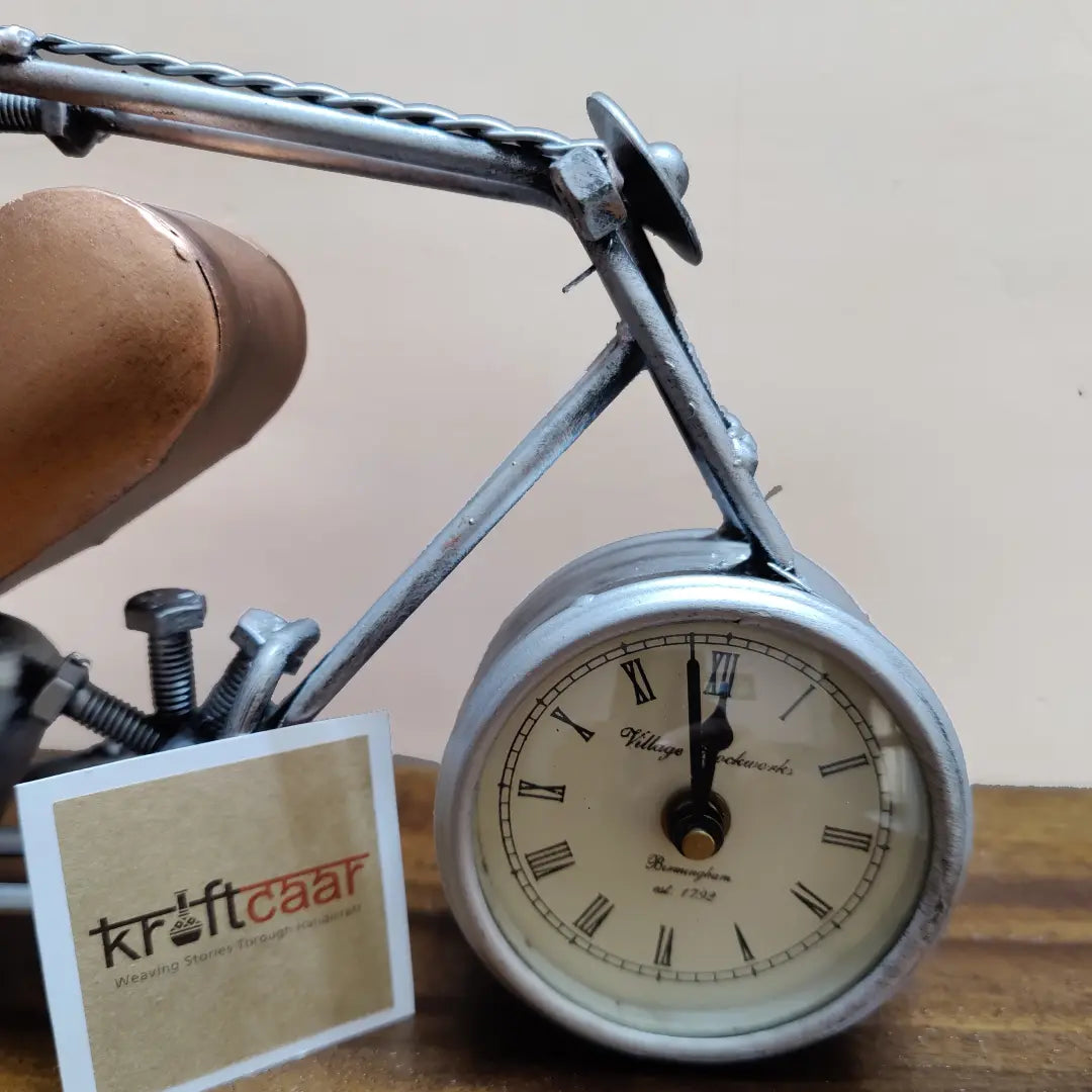 Avenger Bike Metal Table Clock