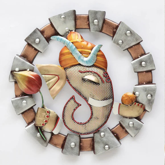 Lord Ganesha Wall Art with LED | Ganapathi Wall Hanging