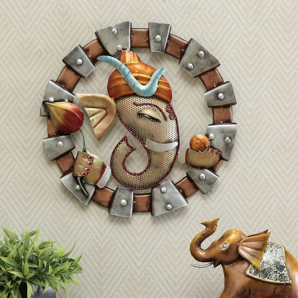 Lord Ganesha Wall Art with LED | Ganapathi Wall Hanging