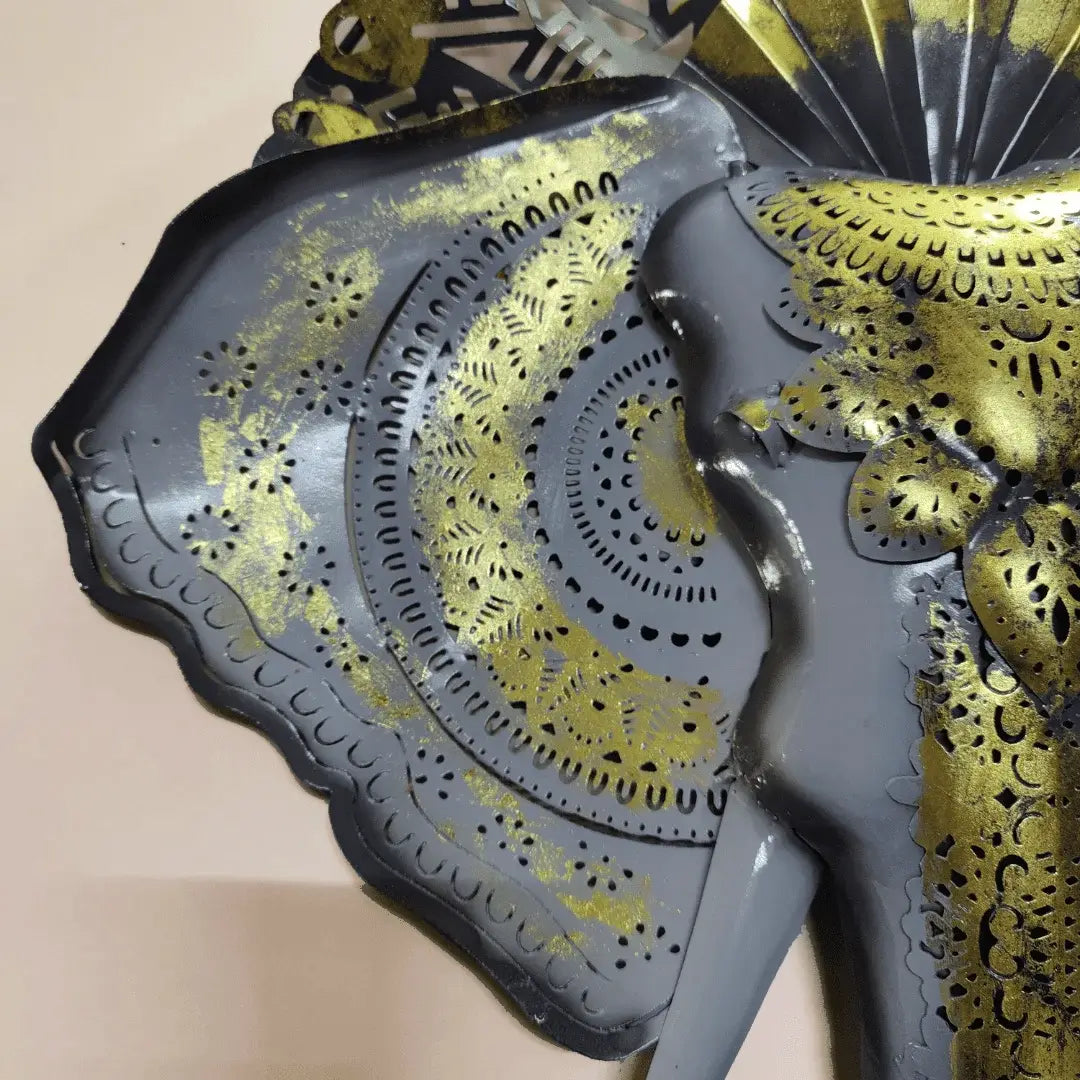 Metal Ganesha Wall Hanging with LED