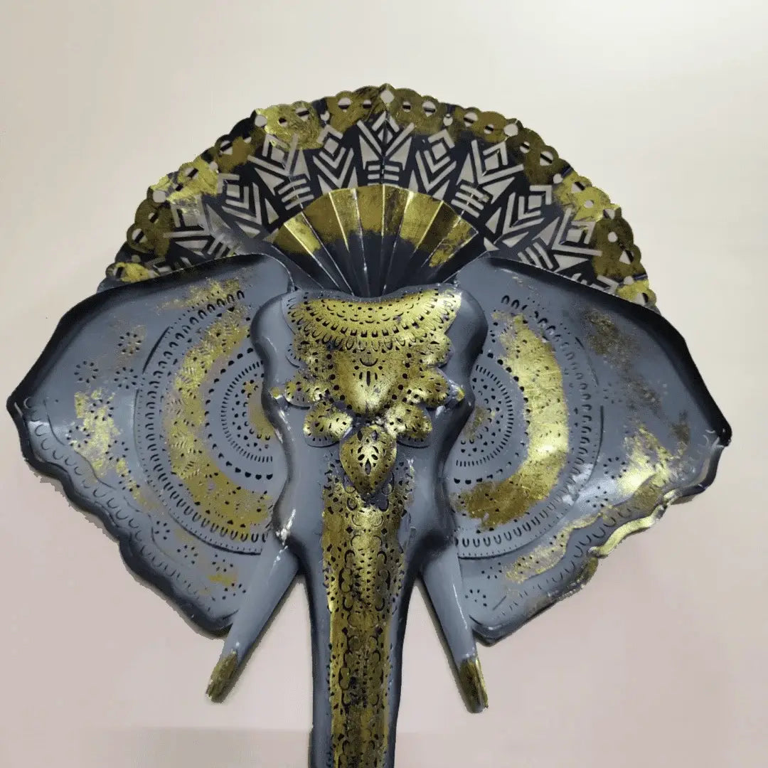 Metal Ganesha Wall Hanging with LED