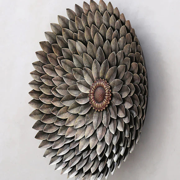 3D Sunflower Metal Flower Wall Decor