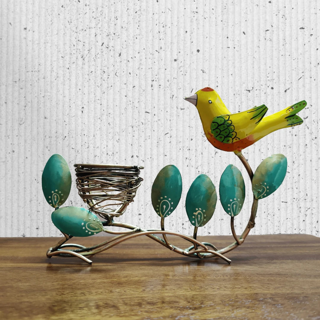 Yellow Bird Tealight Holder