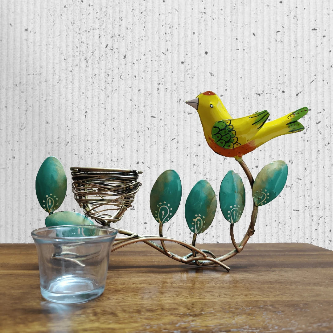 Yellow Bird Tealight Holder