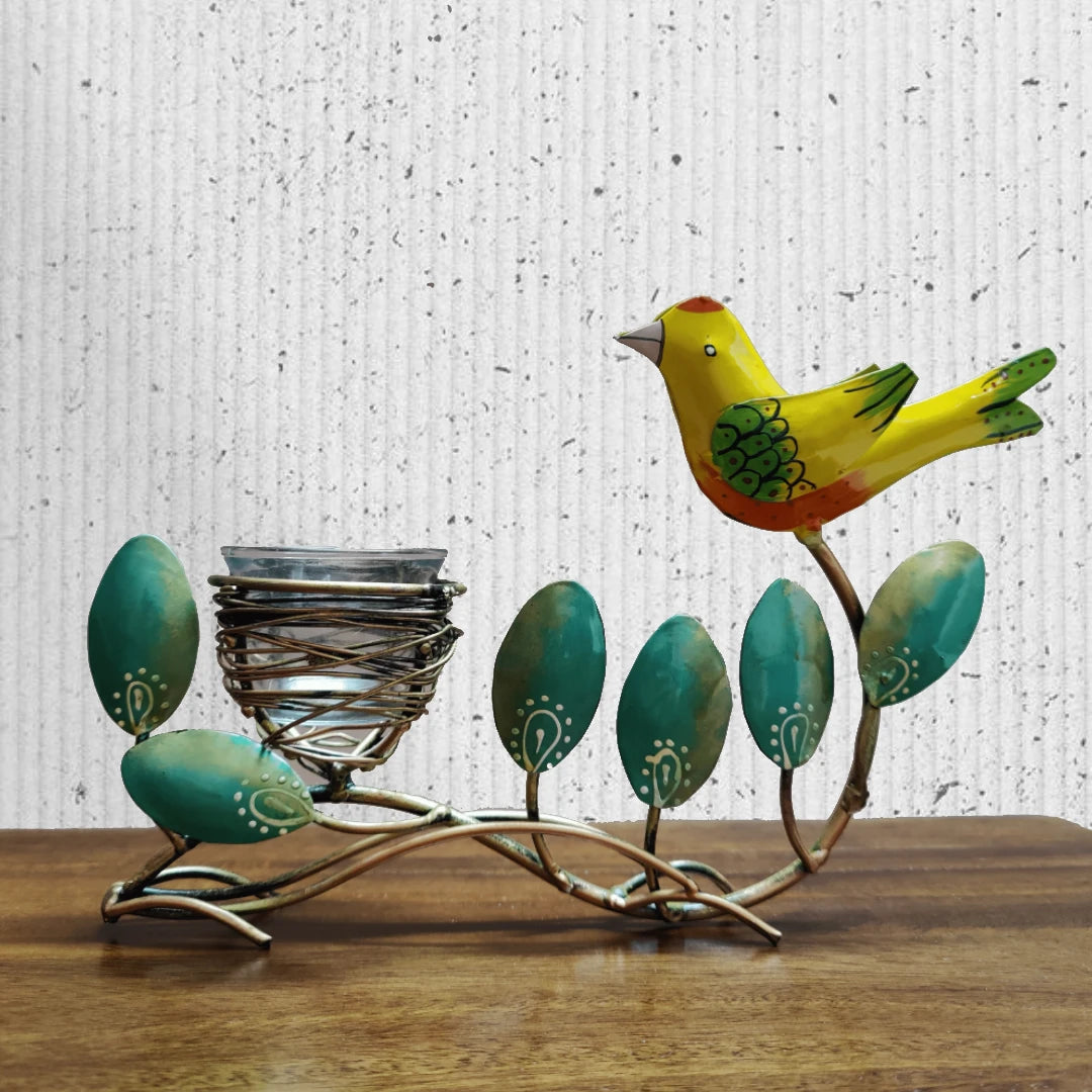 Yellow Bird Tealight Holder